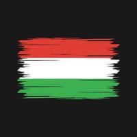 spazzola della bandiera dell'ungheria. bandiera nazionale vettore