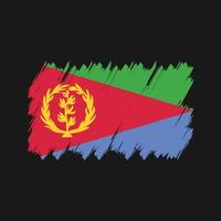 vettore di pennello bandiera eritrea. bandiera nazionale