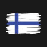 pennello bandiera finlandia. bandiera nazionale vettore