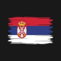 pennello bandiera serbia. bandiera nazionale vettore