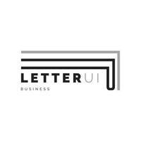 lettera iniziale ui icona logo design ispirazione vettore