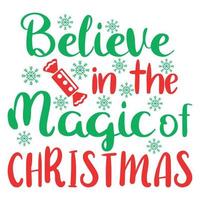 Credi nella magia del Natale vettore