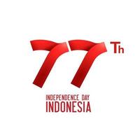 logo del giorno dell'indipendenza dell'indonesia vettore
