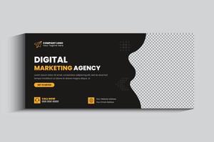 banner di copertina di marketing digitale per i social media vettore