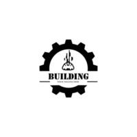 architettura ed edilizia. concetto di logo vettoriale