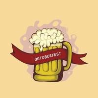 logo o simbolo di celebrazione della giornata della birra di ottobre vettore