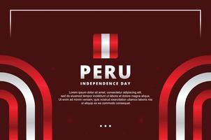 sfondo del design del giorno dell'indipendenza del perù per un momento internazionale vettore