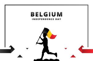 sfondo del design del giorno dell'indipendenza del belgio per un momento internazionale vettore