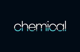 logo di tipografia chimica design lettering. logo unico. design del carattere con onda fluida. modello di progettazione logo minimale di concetto. vettore