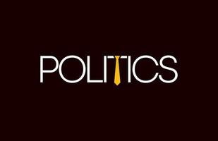 logo di progettazione tipografia politica. logo della politica minimalista creativa. disegno della cravatta. modello di progettazione del logo di concetto. vettore