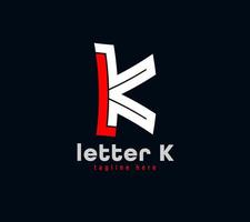 design del logo della lettera k. serie speciale unica. illustrazione vettoriale del modello di design minimale creativo