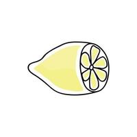 limone in stile doodle vettore