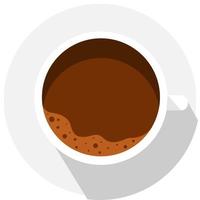 tazza di caffè con illustrazione del tempo del caffè in schiuma vettore