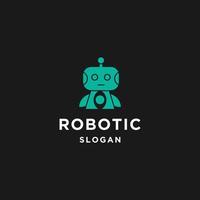 modello di design piatto icona logo robotico vettore