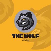 logo di gioco di sport del lupo illustrato.eps vettore