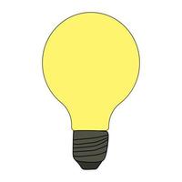 icona della lampadina incandescente. illustrazione di doodle di vettore di una lampadina a incandescenza. risparmio energetico