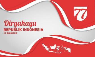 giorno dell'indipendenza repubblica dell'indonesia. dirgahayu kemerdekaan. banner illustrazione, poster design vettore