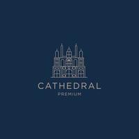 illustrazione vettoriale di progettazione grafica del modello di progettazione del logo della cattedrale