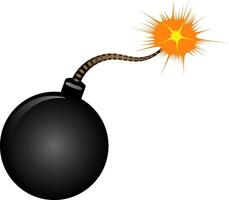 bomba con esplosione vettore