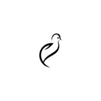 logo dell'uccello. modello di logo aziendale uccello, design emblema su sfondo bianco vettore