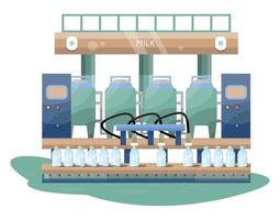 illustrazione della produzione lattiero-casearia vettore