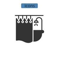 doccia icone simbolo elementi vettoriali per il web infografica