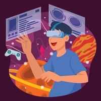 universo virtuale della tecnologia futura vettore