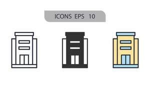 hotel icone simbolo elementi vettoriali per il web infografica