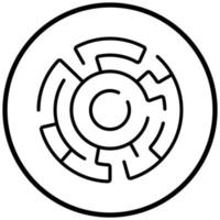 stile icona labirinto siepe vettore