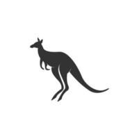modello di illustrazione del design del logo dell'icona del canguro vettore