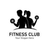 logo del fitness club vettore