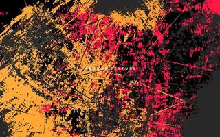 grunge texture astratta sfondo nero, giallo e rosso vettore