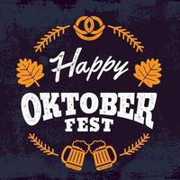 tipografia scritta a mano dell'oktoberfest, festival della birra celebrato ad ottobre in germania vettore