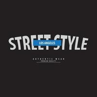 t-shirt street style e design di abbigliamento vettore