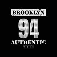 t-shirt brooklyn e design di abbigliamento vettore