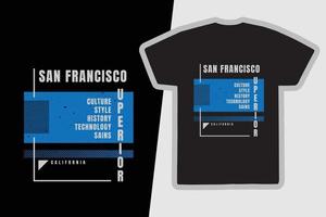 design di t-shirt e abbigliamento san francisco vettore