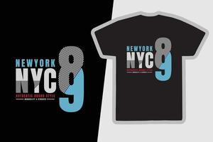 design di t-shirt e abbigliamento urbano di new york vettore