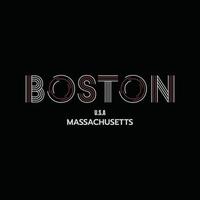 Boston t-shirt e design di abbigliamento vettore