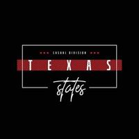 texas t-shirt e design di abbigliamento vettore