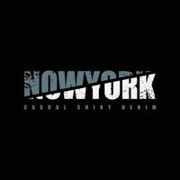 t-shirt new york e design di abbigliamento vettore