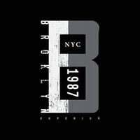 design di t-shirt e abbigliamento new york brooklyn vettore