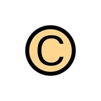 icona del copyright eps 10 vettore