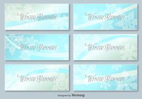 Banner invernale vettore