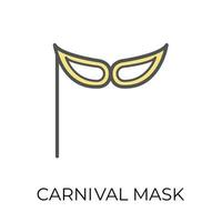 maschera di carnevale alla moda vettore