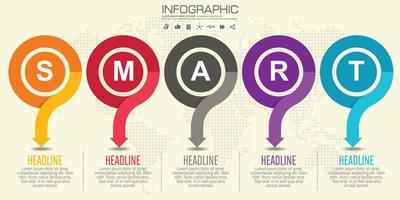 infografica affari cerchio stile origami illustrazione vettoriale. può essere utilizzato per il layout del flusso di lavoro, banner, diagramma, opzioni numeriche, opzioni step up, web design. vettore