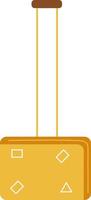 valigia con manico lungo oggetto vettore colore semi piatto. trasporto bagagli. oggetto a grandezza naturale su bianco. illustrazione in stile cartone animato semplice di viaggi e turismo per la progettazione grafica e l'animazione web