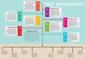 Vettore di infografica albero moderno