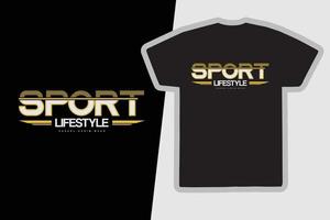 t-shirt stile di vita sportivo e design di abbigliamento vettore