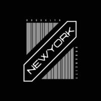 design di t-shirt e abbigliamento urbano di new york vettore