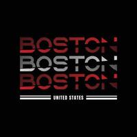 disegno della maglietta di vettore di tipografia di Boston